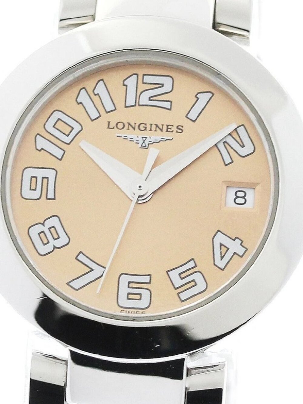 LONGINES Dolcevita L5.175.4 Date Orange Dial Quartz Ladies Watch_965764